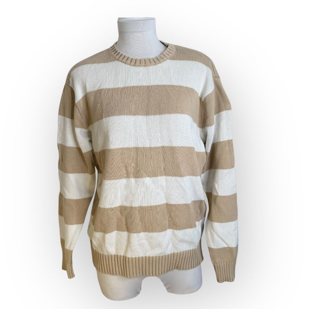 Brandy Melville Tan‎ Striped Sweater